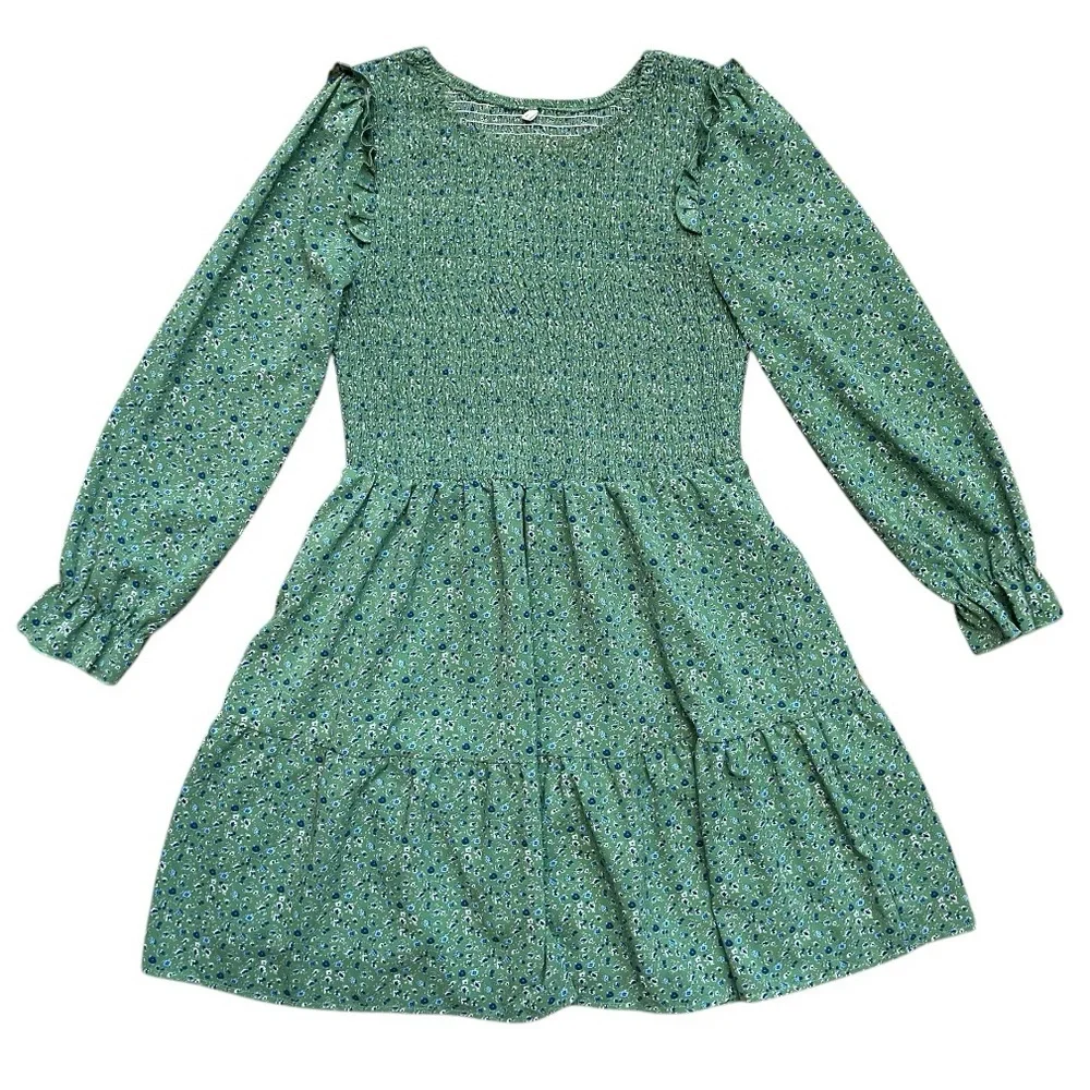 Green Boutique Floral Smocked Dress